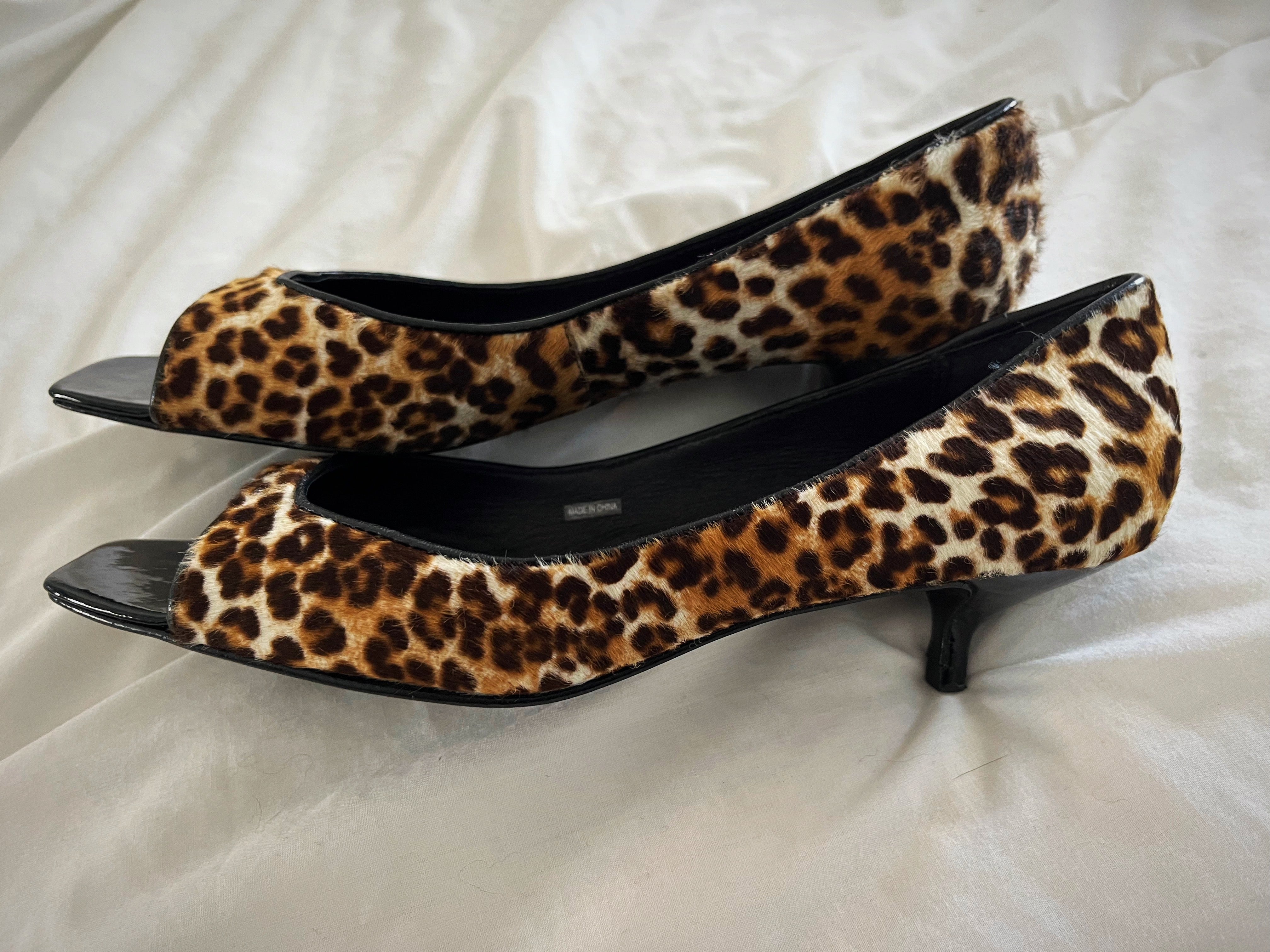 Vionic Jacynda Leopard Print Ankle Strap Kitten Heel Pumps | Dillard's