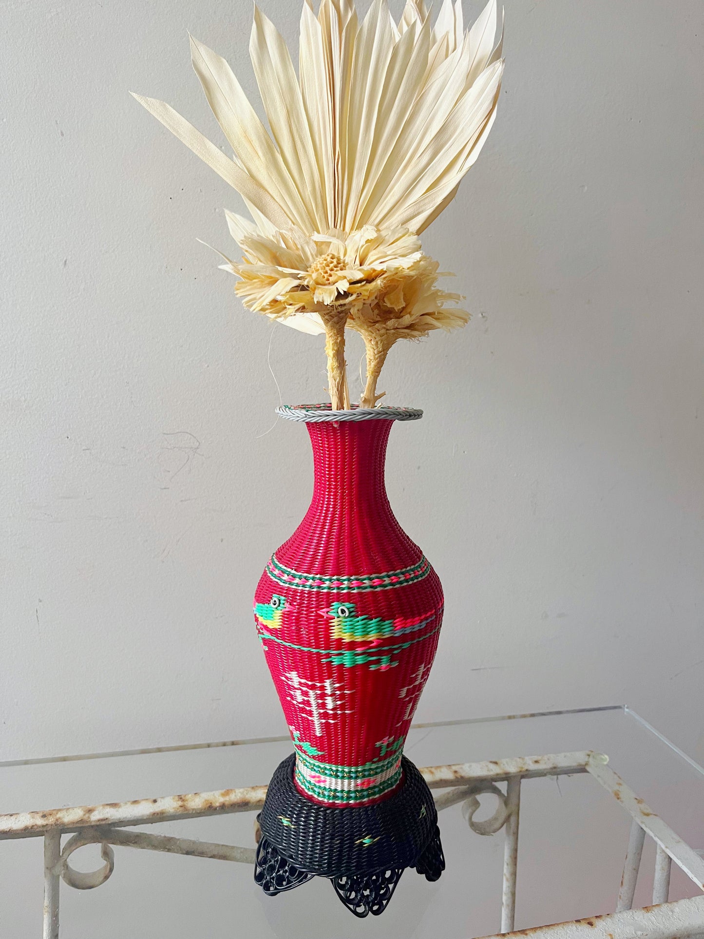 Scoubidou Woven Glass Vase