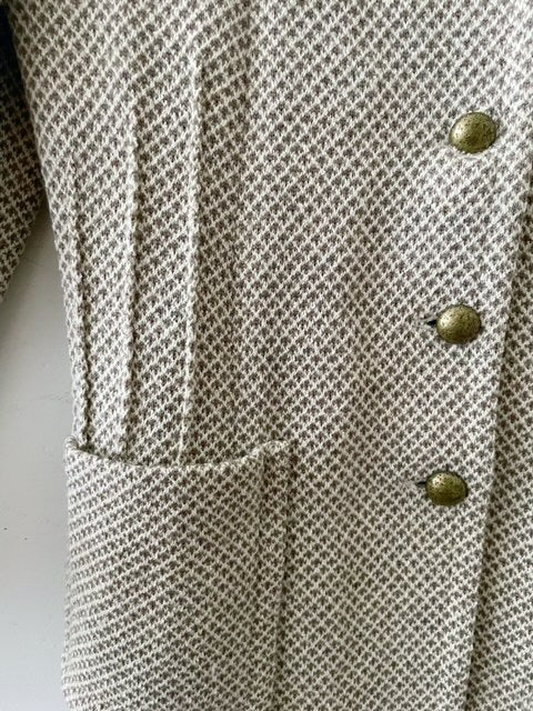 St. John Nautral Cream Knit Blazer Jacket